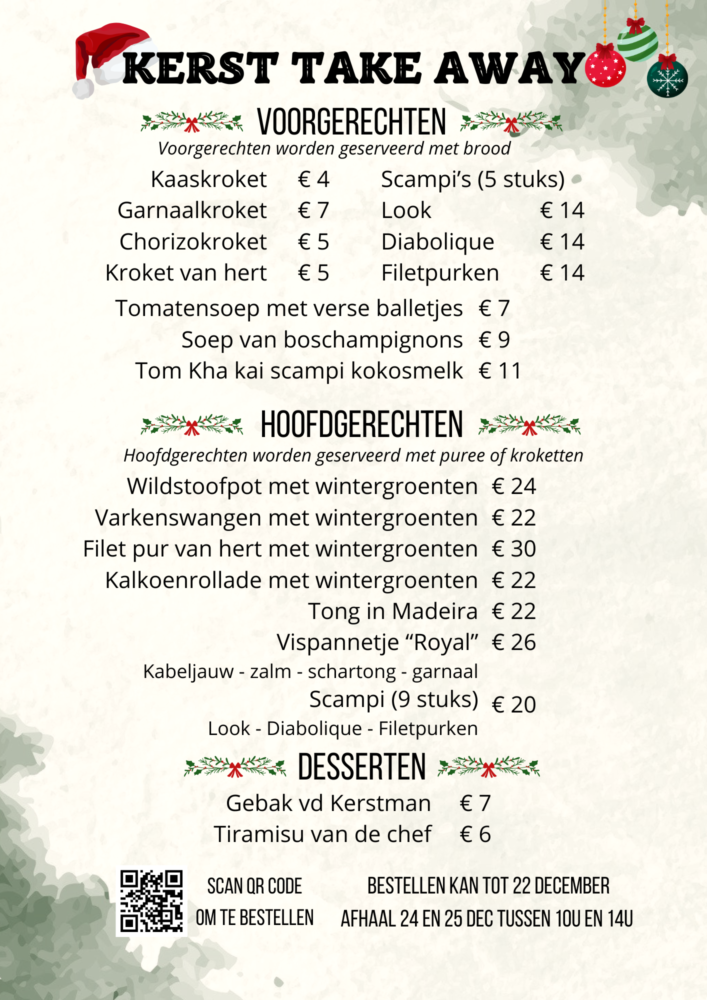 Kerst Take Away Filetpurken